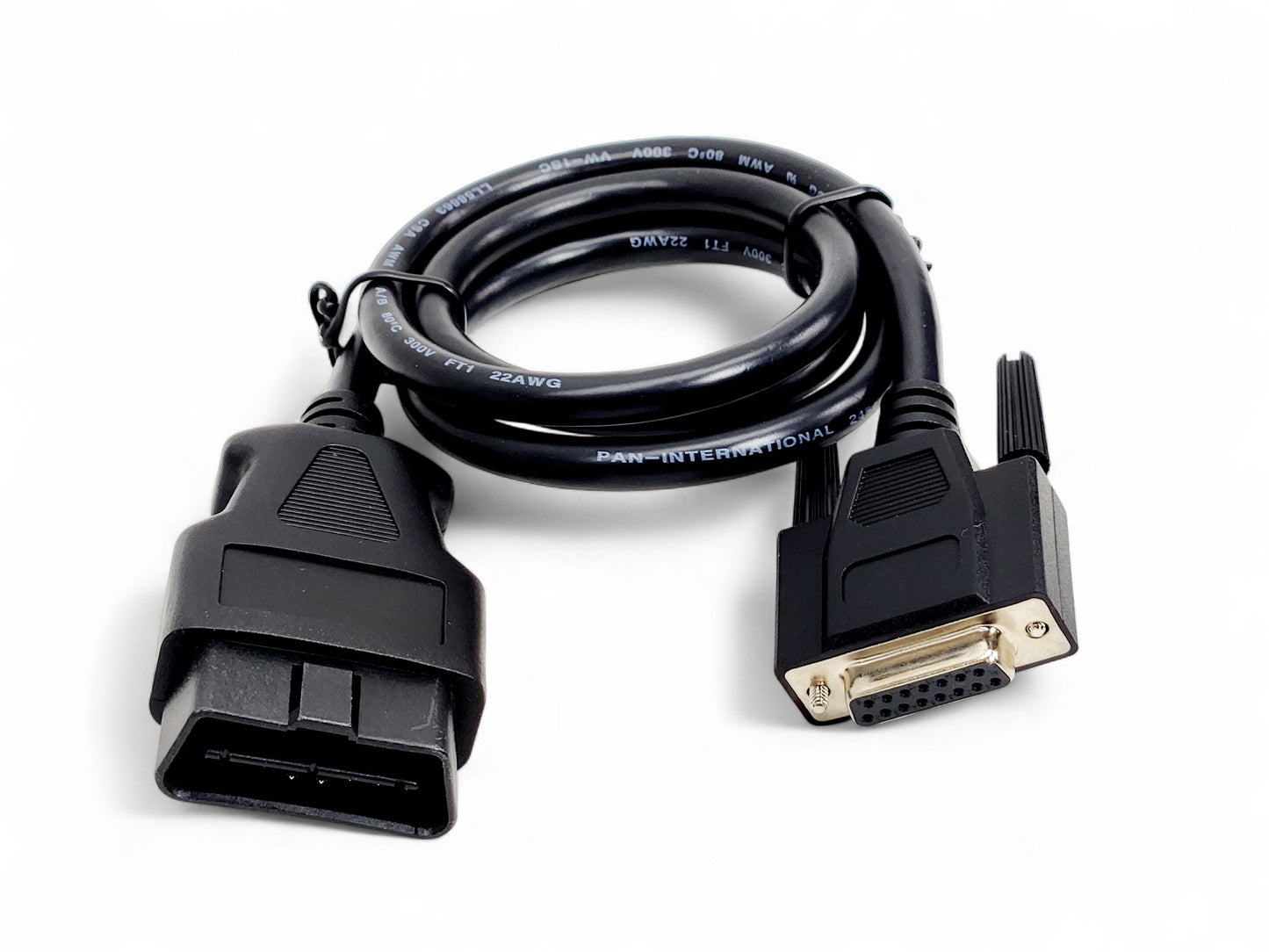 OBD II OBD2 16 Pin Male to 15 Pin dB15Pin Female Extension Cable 3.25ft.