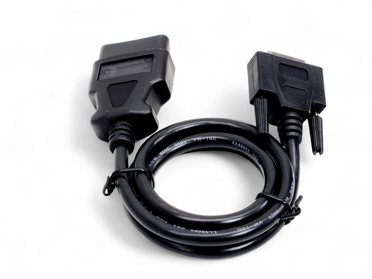 OBD II OBD2 16 Pin Male to 15 Pin dB15Pin Female Extension Cable 3.25ft.