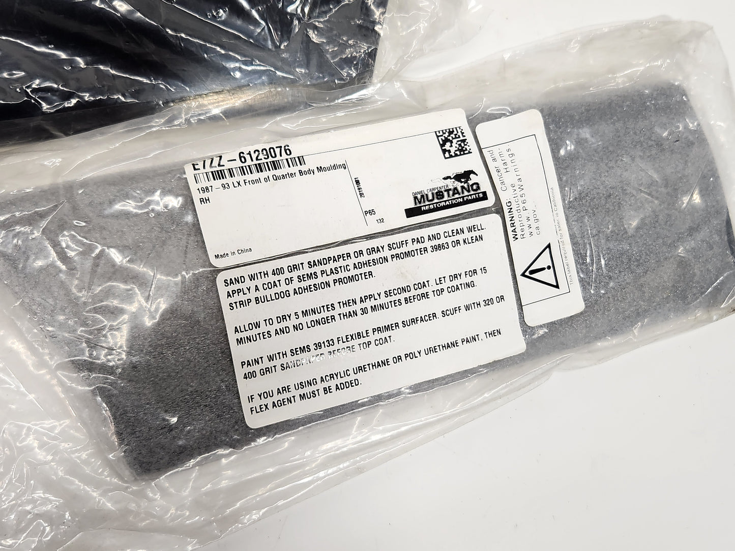 1987-1993 Ford Mustang LX Reproduction Body Side Molding Sections - READ