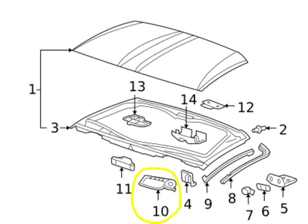 2005-2013 Corvette C6 Targa Roof Panel Latches Handles with bolts OEM GM