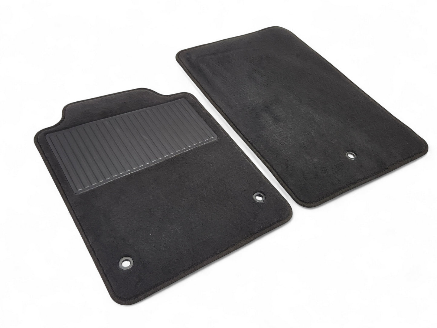 2007-2013 Corvette C6 Black Ebony Floor Mats-2 Piece Set With Drivers Heel Pad