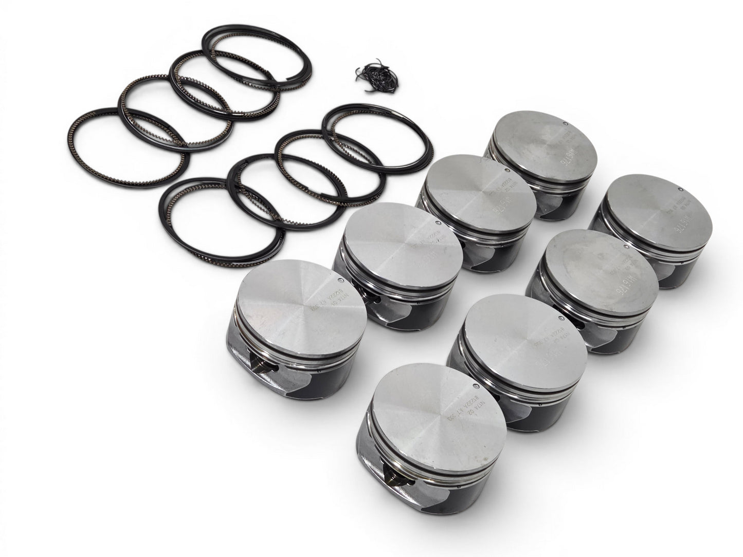 2008-2017 LS3 6.2L Set of 8 Pistons OEM GM 19207287 - Crate Engine takeoffs