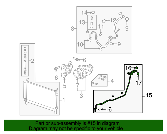 2010-2015 Chevy Camaro Air Conditioning Evaporator Thermal Expansion Tube OEM