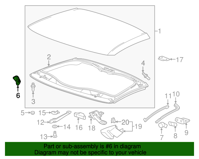 2014-2019 Chevy Corvette C7 Front Left & Right Lift off roof brackets OEM GM