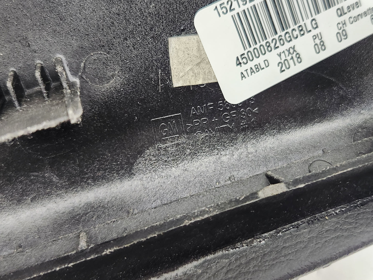 2014-2019 Corvette C7 Passenger Dash Black Grey Stitch Vent and Trim OEM GM