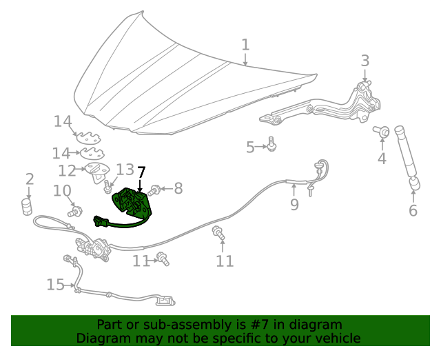 2020-2024 Chevy Corvette C8 Front Frunk Hood Switch OEM GM 84839546
