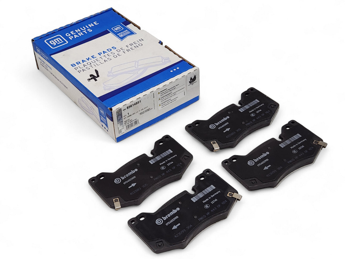 2020-2026 Chevy Corvette C8 Stingray Z51 Front Brembo Brake Pad Set OEM GM