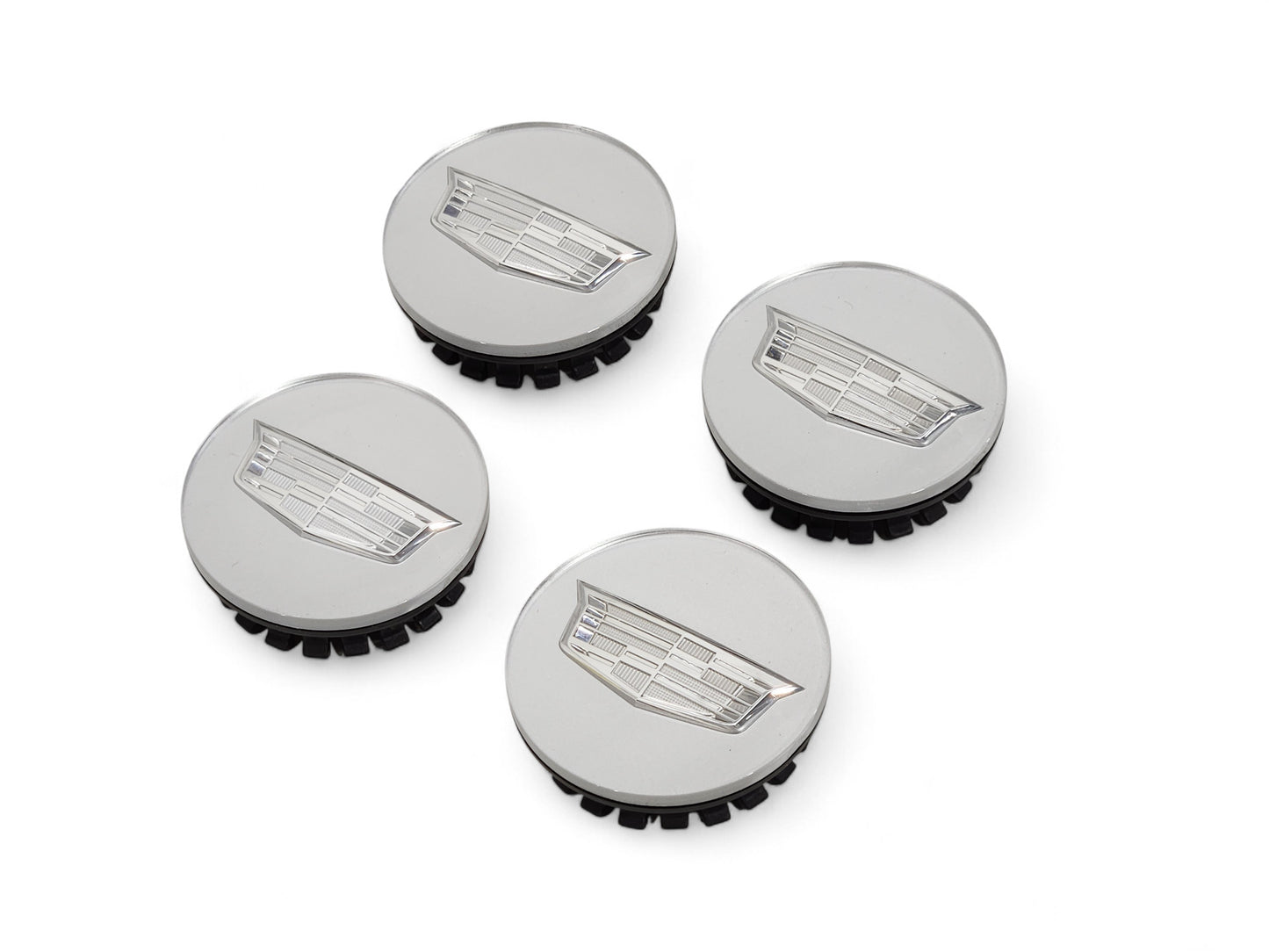 2 5/8" Cadillac ATS CTS SRX XTS Silver Center Cap OEM GM 23156594 - Set of 4