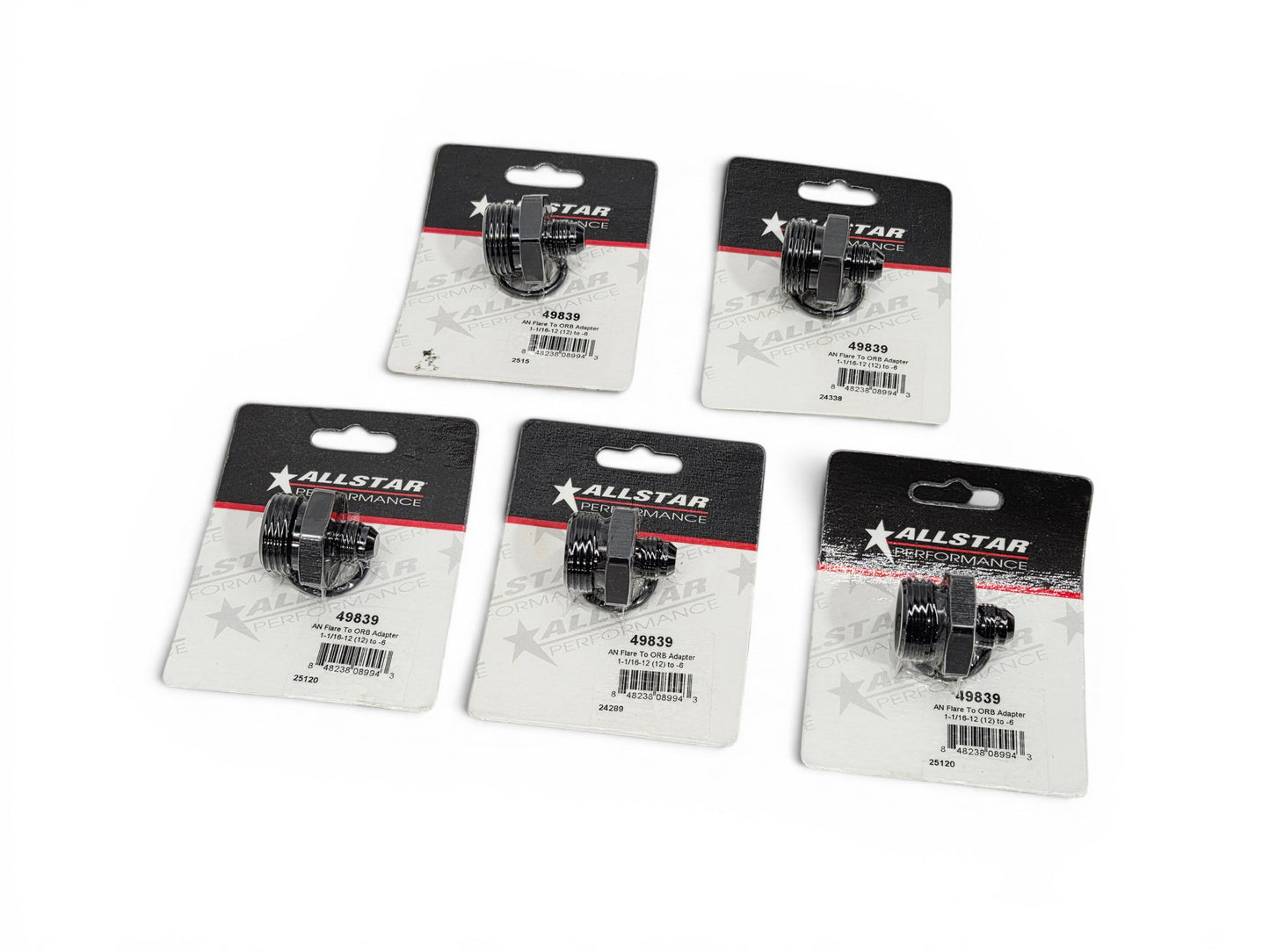 Allstar Performance ALL49839 Fitting Adapter Straight -6AN to -12AN Lot of 5