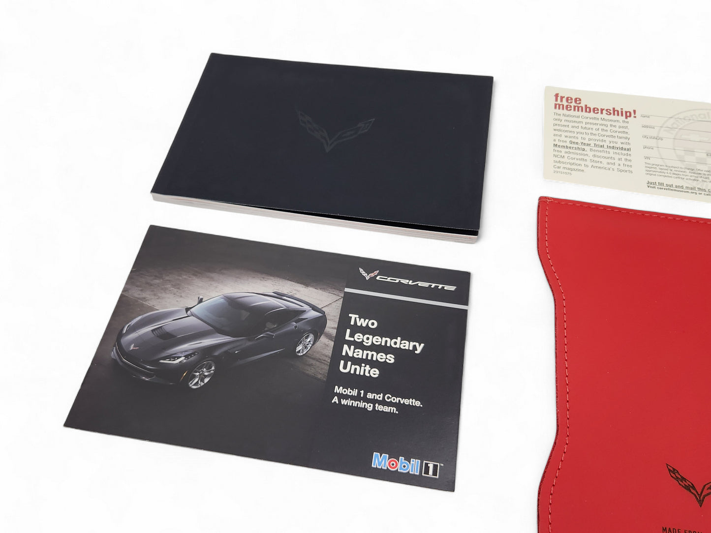 C7 Corvette Welcome to the Team Package Kit with Adrenaline Red Leather Sleeve