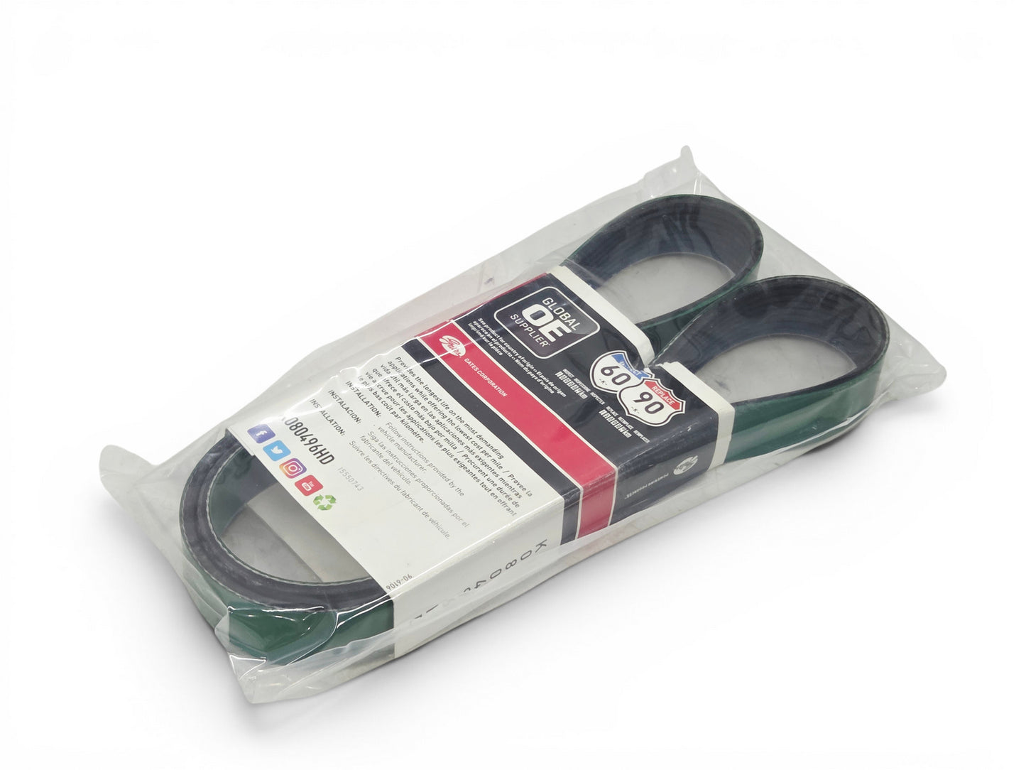 K080496HD Gates Serpentine Heavy Duty Micro-V Belt 8PK1260 50 1/16"