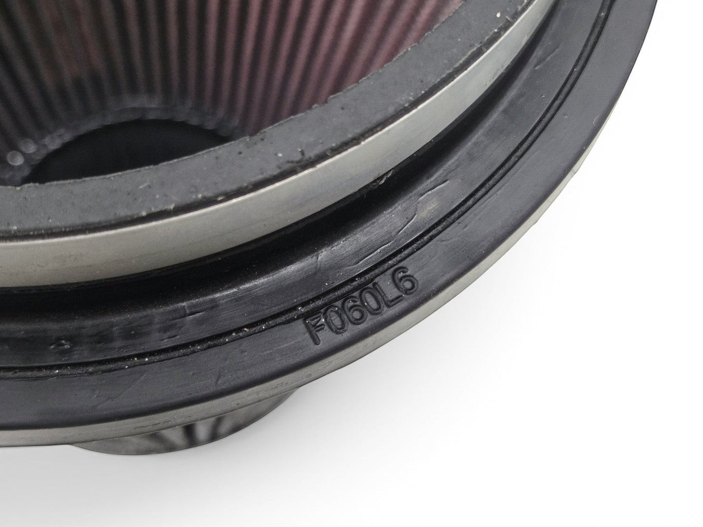 Send it Auto Parts K&N round tapered cotton gauze air filter with 6 inch flange and F060L6 marking