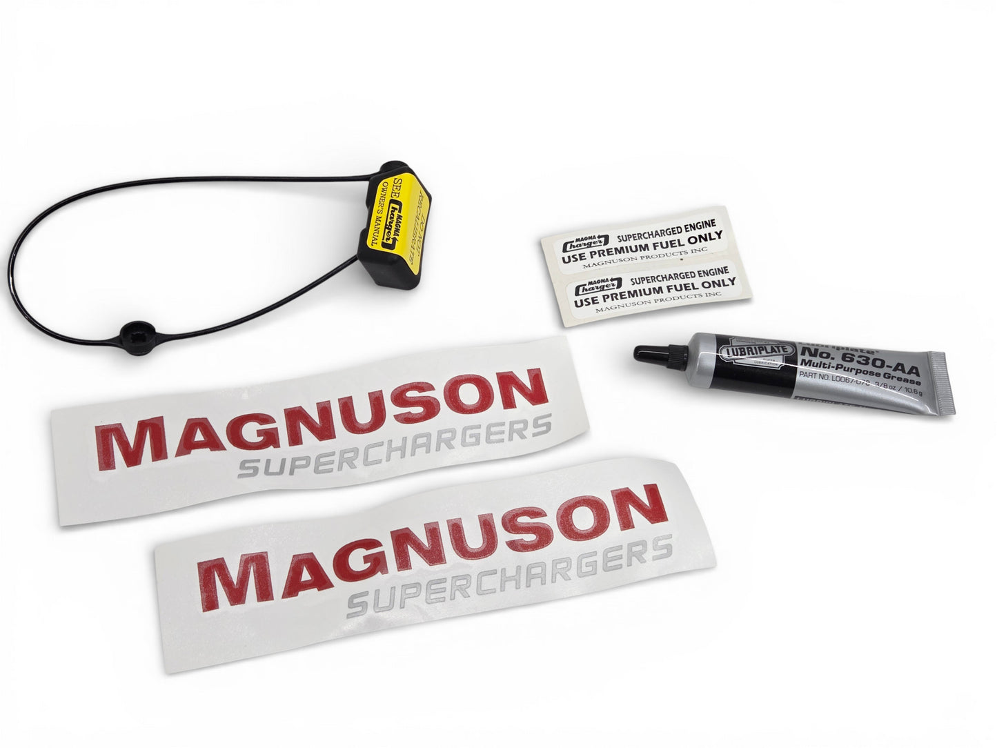 Magnuson Supercharger Premium Fuel Decals OBD Port Cover - Removed from Kit
