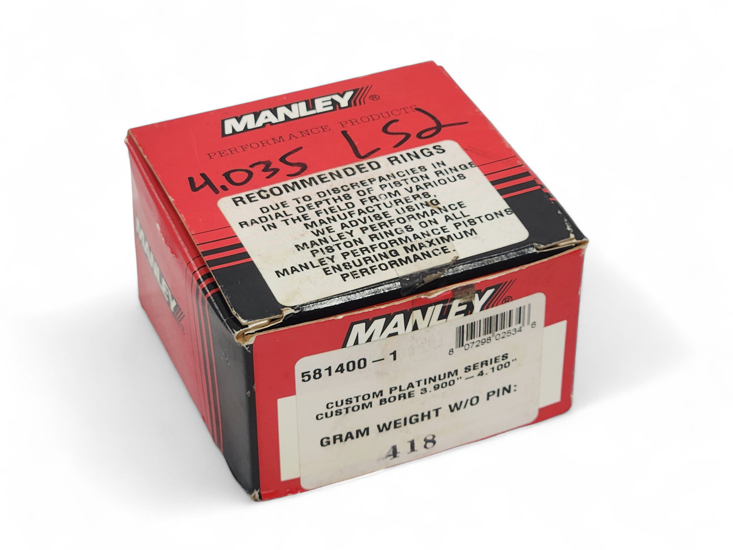 Manley Platinum Series Piston LS 3.900 4.100 Custom Bore -4.25CC 581400