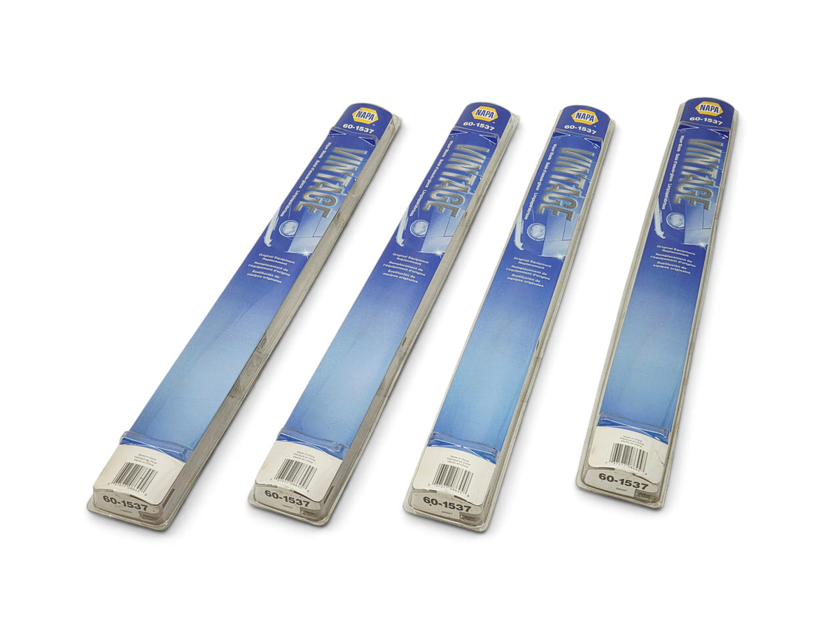 NAPA 601537 Vintage Classic Look 15 inch Metal Windshield Wiper Blade - Lot of 4