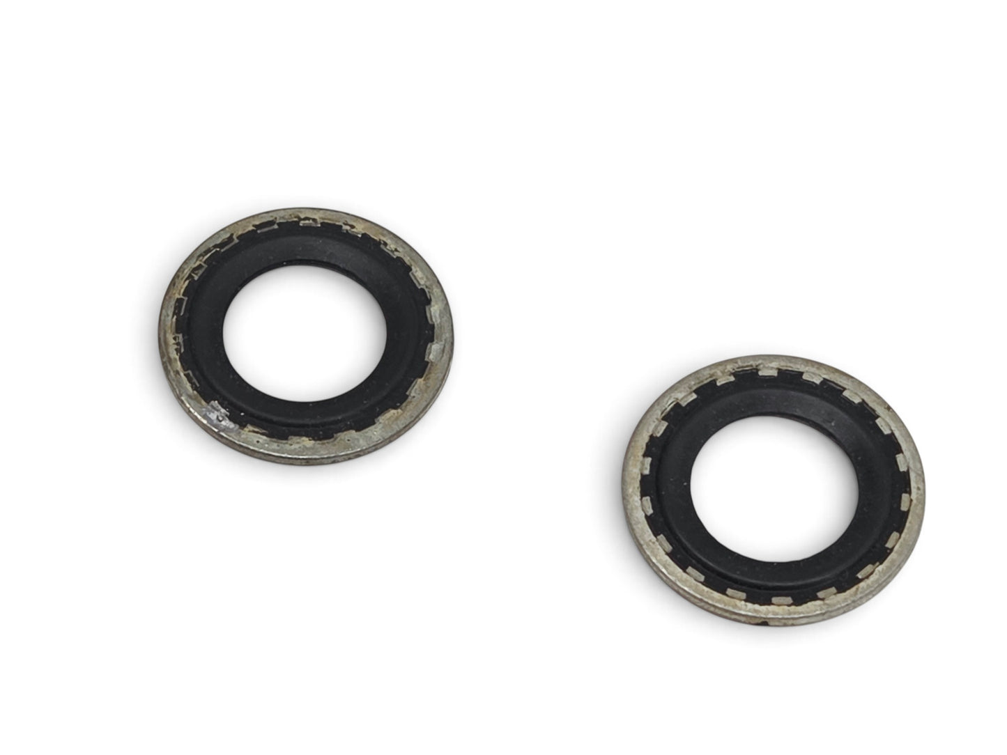 Send it Auto Parts OEM GM AC compressor hose seal kit for Camaro and Corvette featuring two circular rubber gaskets