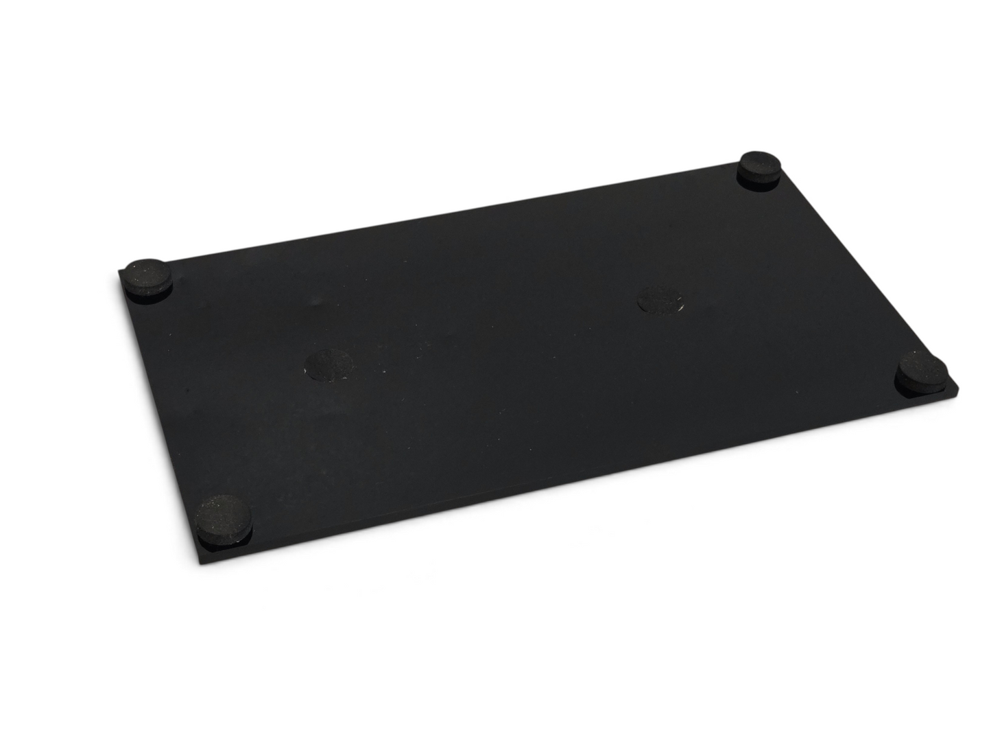 Send it Auto Parts black rectangular mounting base for 1:18 scale Corvette C8 speedshape model with rubber feet