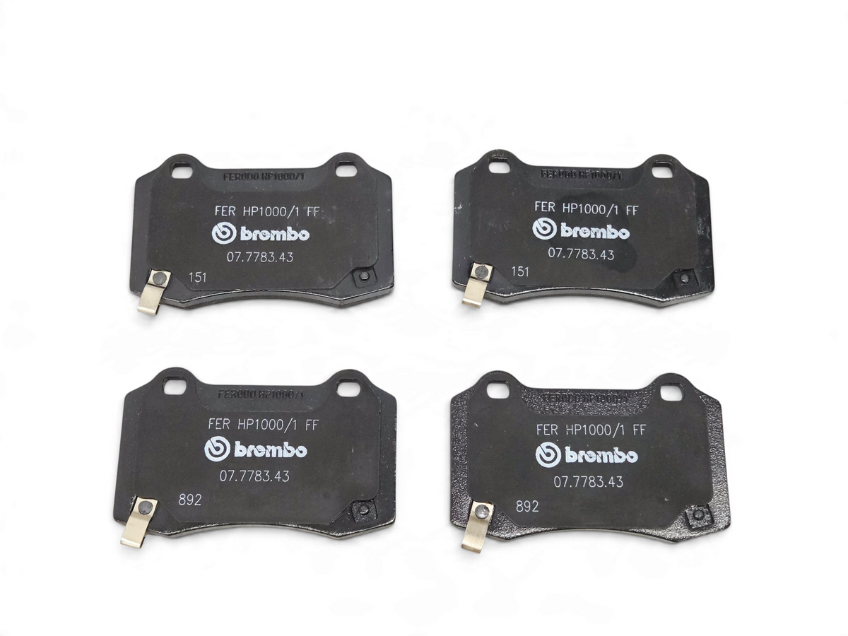 Send it Auto Parts Brembo rear disc brake pads for Chevrolet Camaro ZL1 and Cadillac CTS-V, set of four.