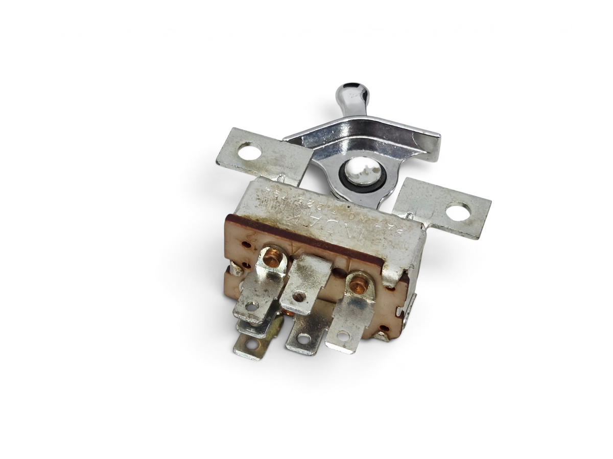 Send it Auto Parts OEM GM 1969-1976 Corvette C3 A/C heater blower switch with chrome lever and metal terminals