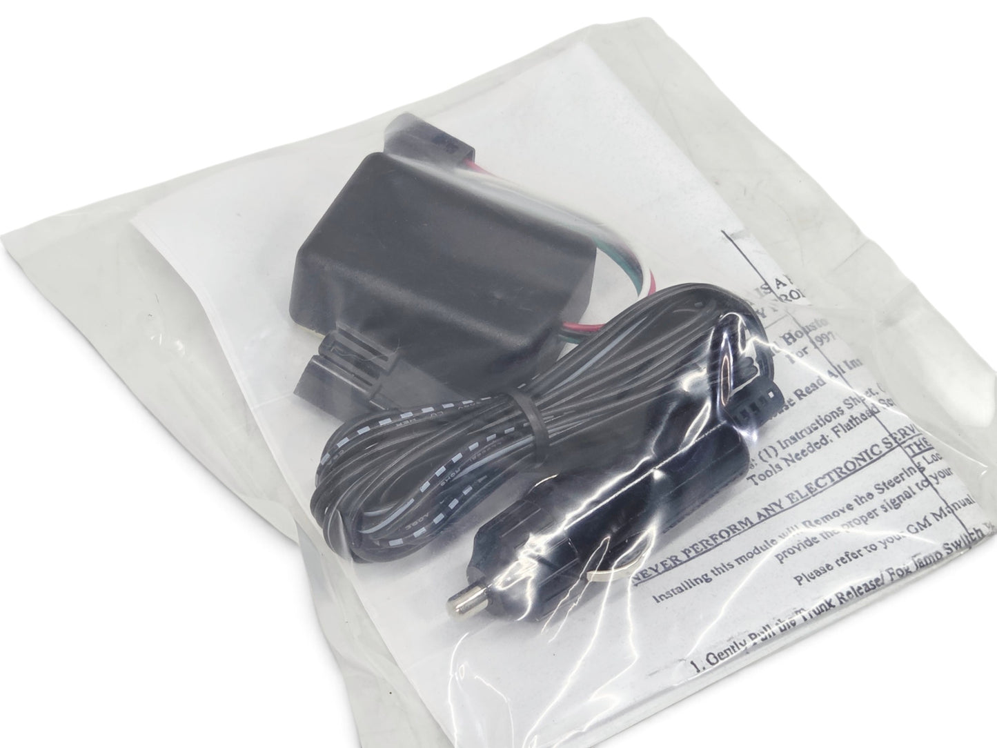 Send it Auto Parts steering column lock bypass kit for 1997-2004 Corvette C5 including module, harness, and manual.