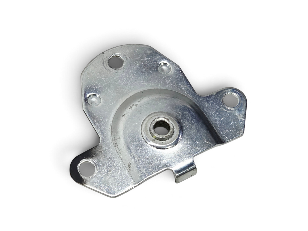 Send it Auto Parts power window mount plate and bushing for 1963-1982 Corvette C2 and C3 models in silver metal