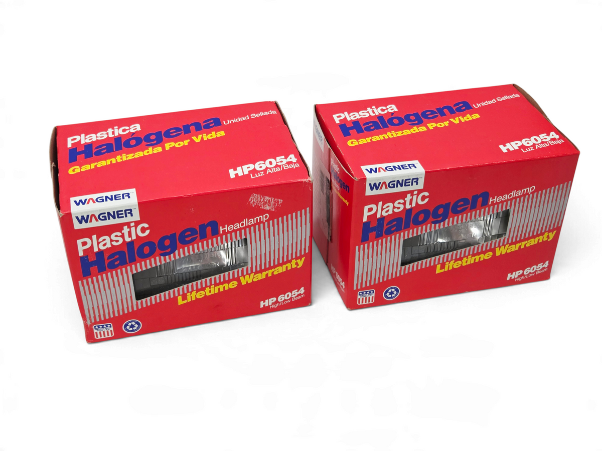 Send it Auto Parts Wagner HP 6054 plastic halogen headlights for 1990-1996 Corvette C4 in original sealed boxes
