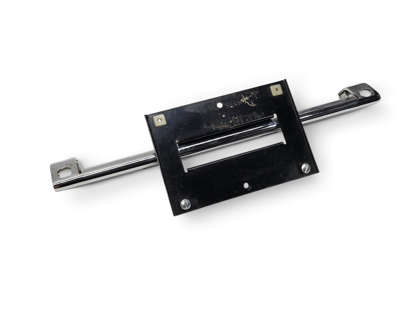Send it Auto Parts OEM GM front license plate mounting bar and bracket for 1963-1967 Corvette C2 in chrome and black