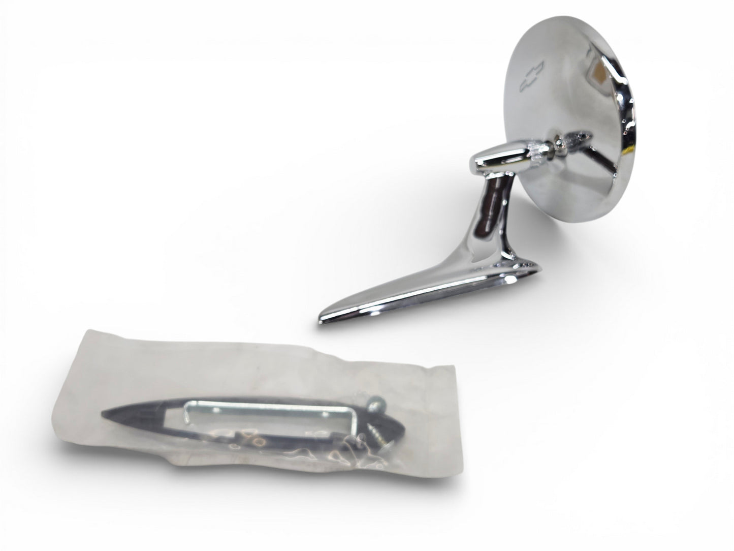 1963-1972 Chevrolet Outer Door Mirror Chrome with Bowtie Logo