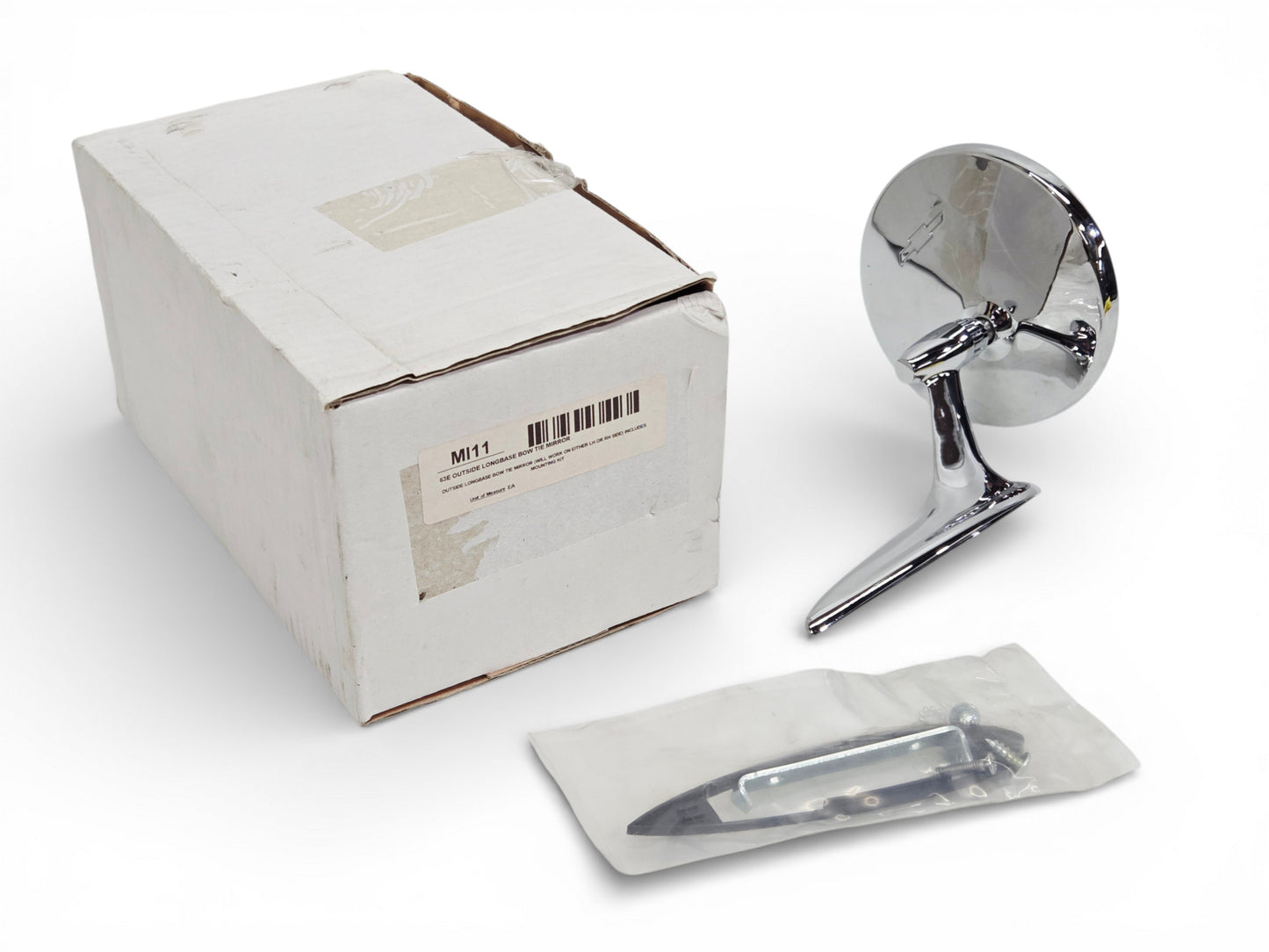 1963-1972 Chevrolet Outer Door Mirror Chrome with Bowtie Logo