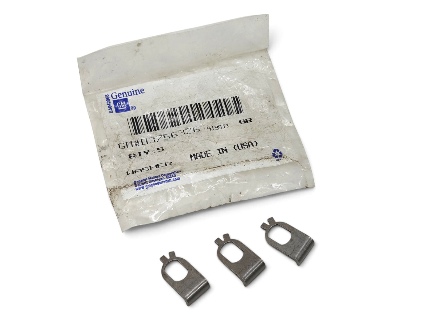 Send it Auto Parts OEM GM clutch cross shaft ball stud lock washers for 1963-1981 Corvette C2 C3, set of three.
