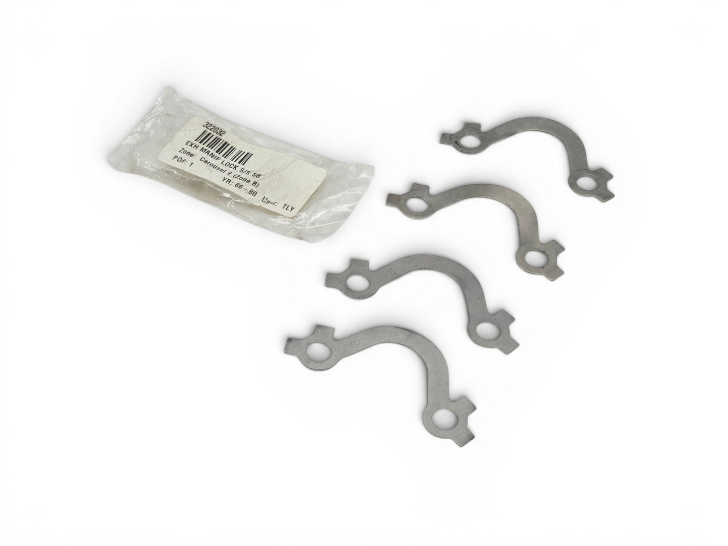 1966-1980 Corvette C2 C3 Exhaust Manifold Lock Set Stainless 327 350 - Set of 4