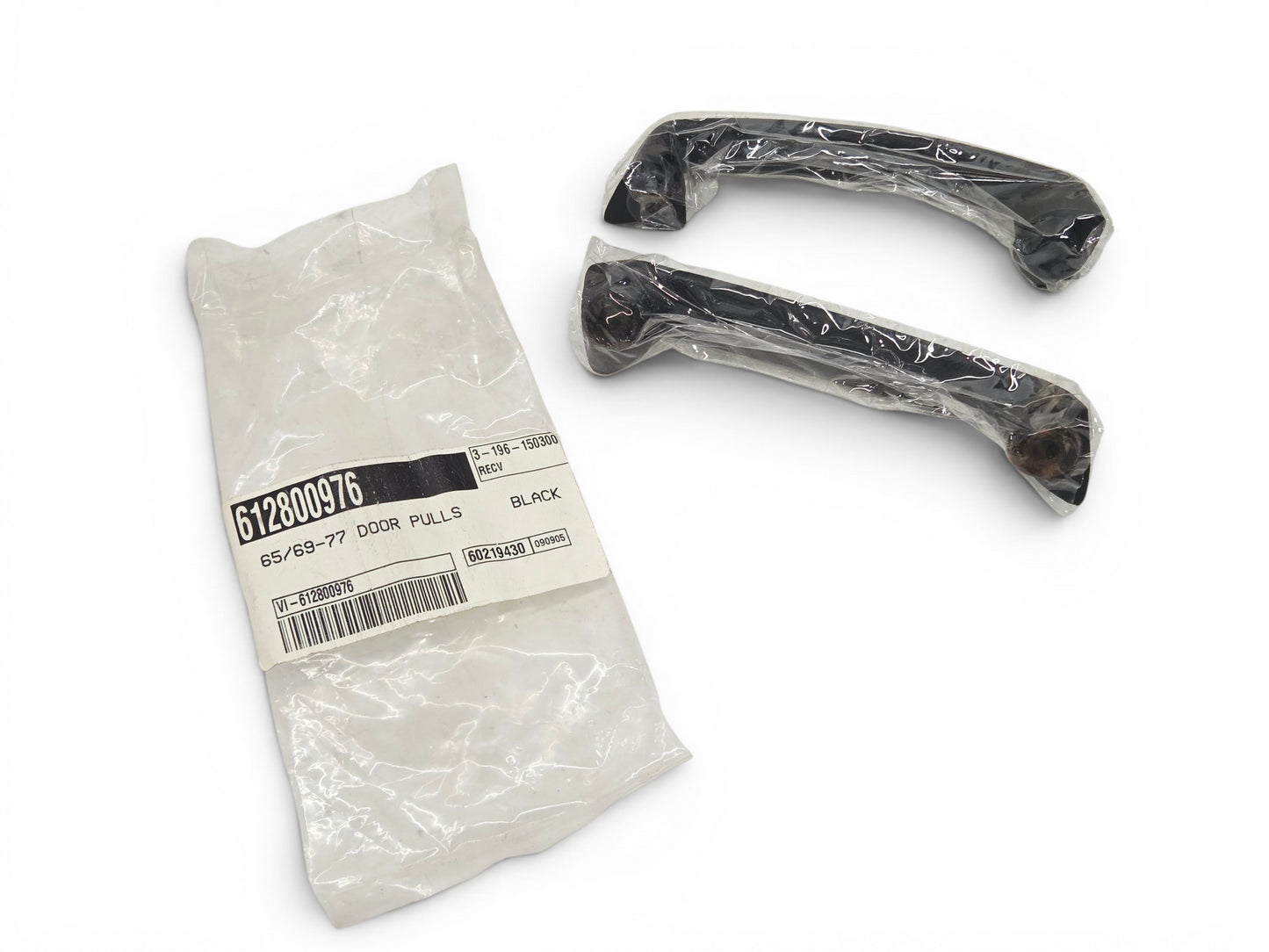 1969-1977 C3 Corvette Interior Door Pull Handles Black Pair
