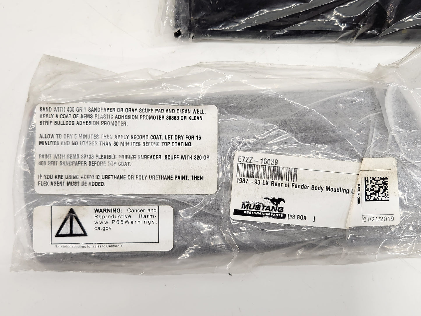 1987-1993 Ford Mustang LX Reproduction Body Side Molding Sections - READ