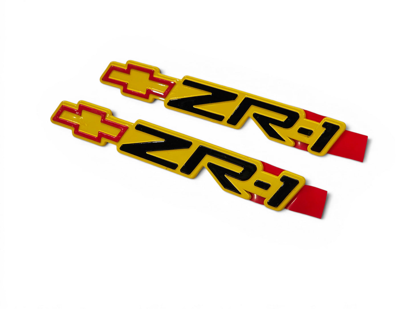 1991-1992 Corvette C4 ZR-1 Emblem Yellow - Blemished Pair