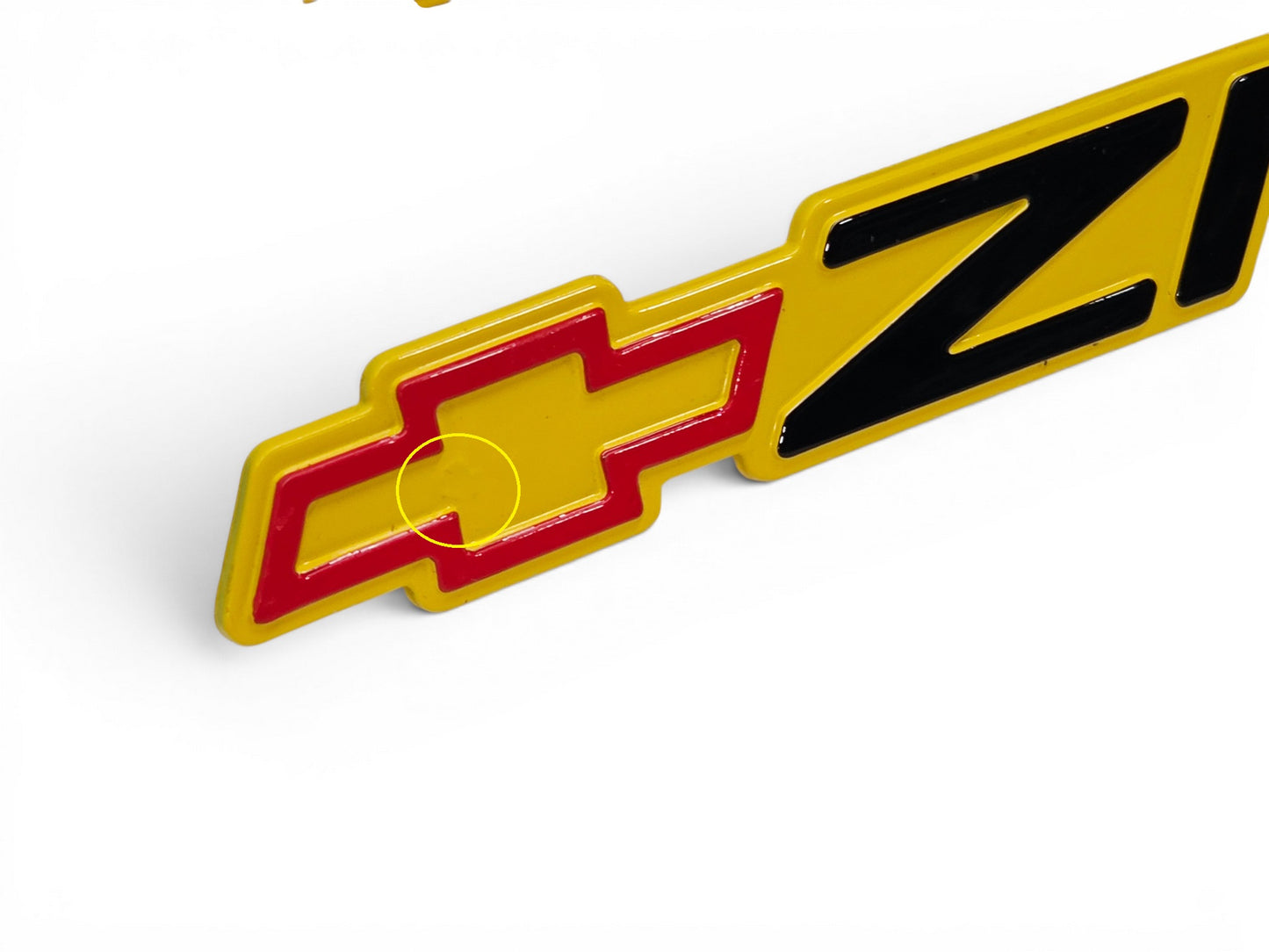 1991-1992 Corvette C4 ZR-1 Emblem Yellow - Blemished Pair