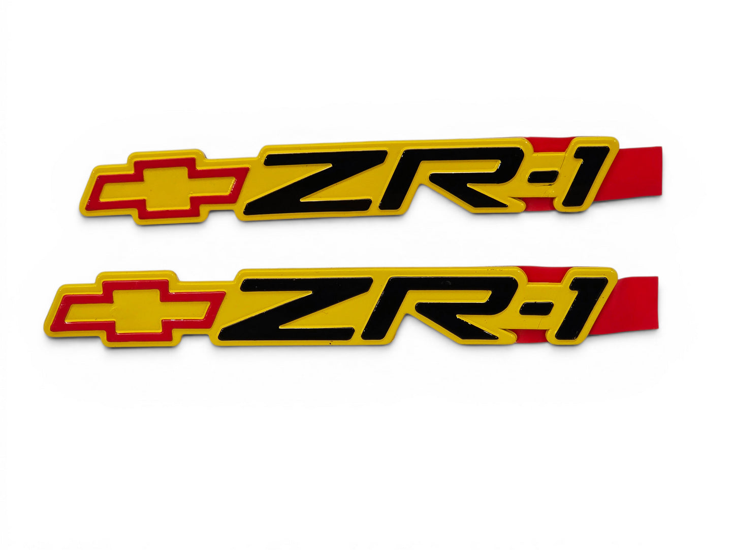 1991-1992 Corvette C4 ZR-1 Emblem Yellow - Blemished Pair