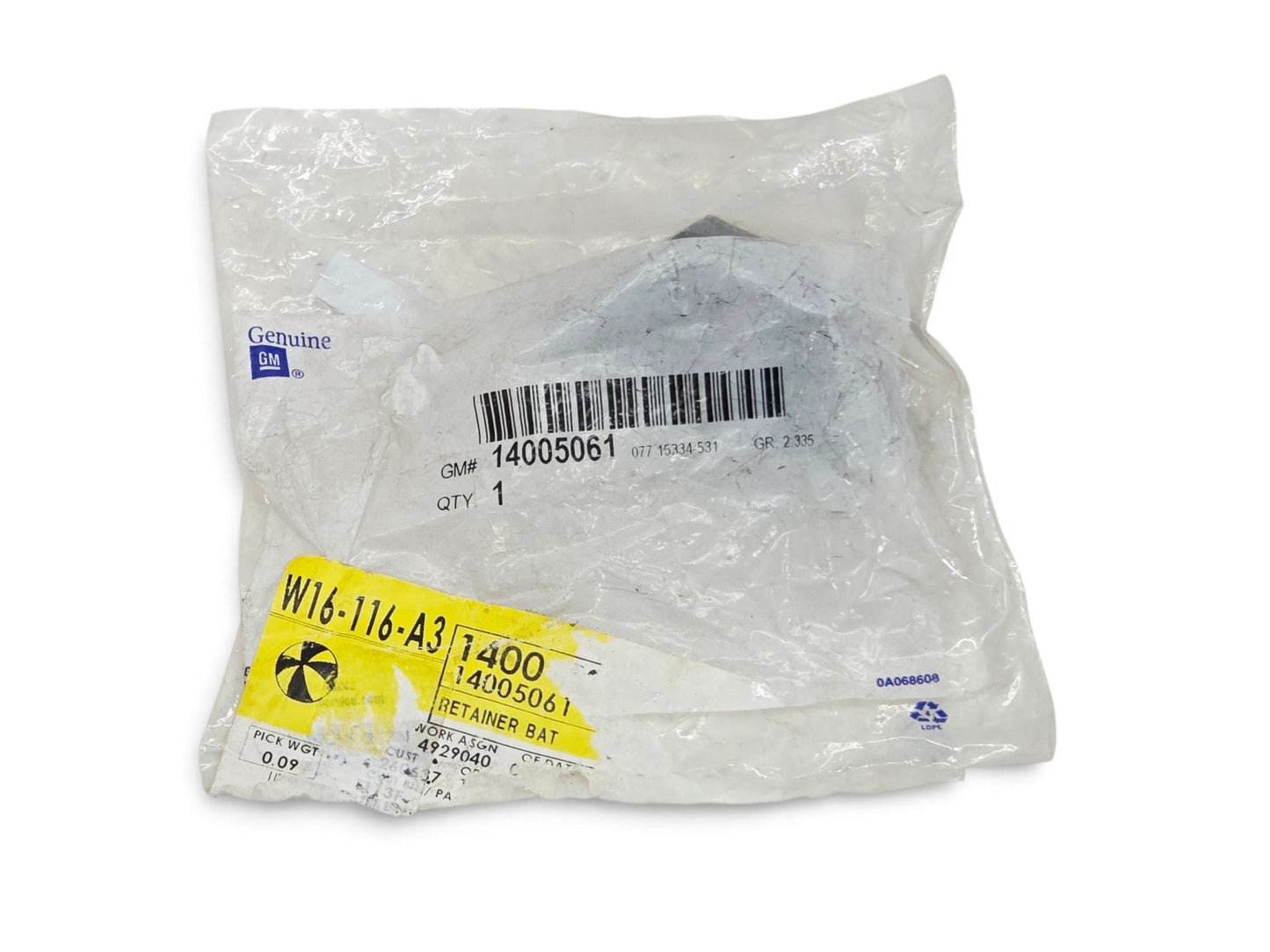 Send it Auto Parts OEM GM 14005061 battery hold down retainer for Corvette C4 C5 C6 in original sealed packaging