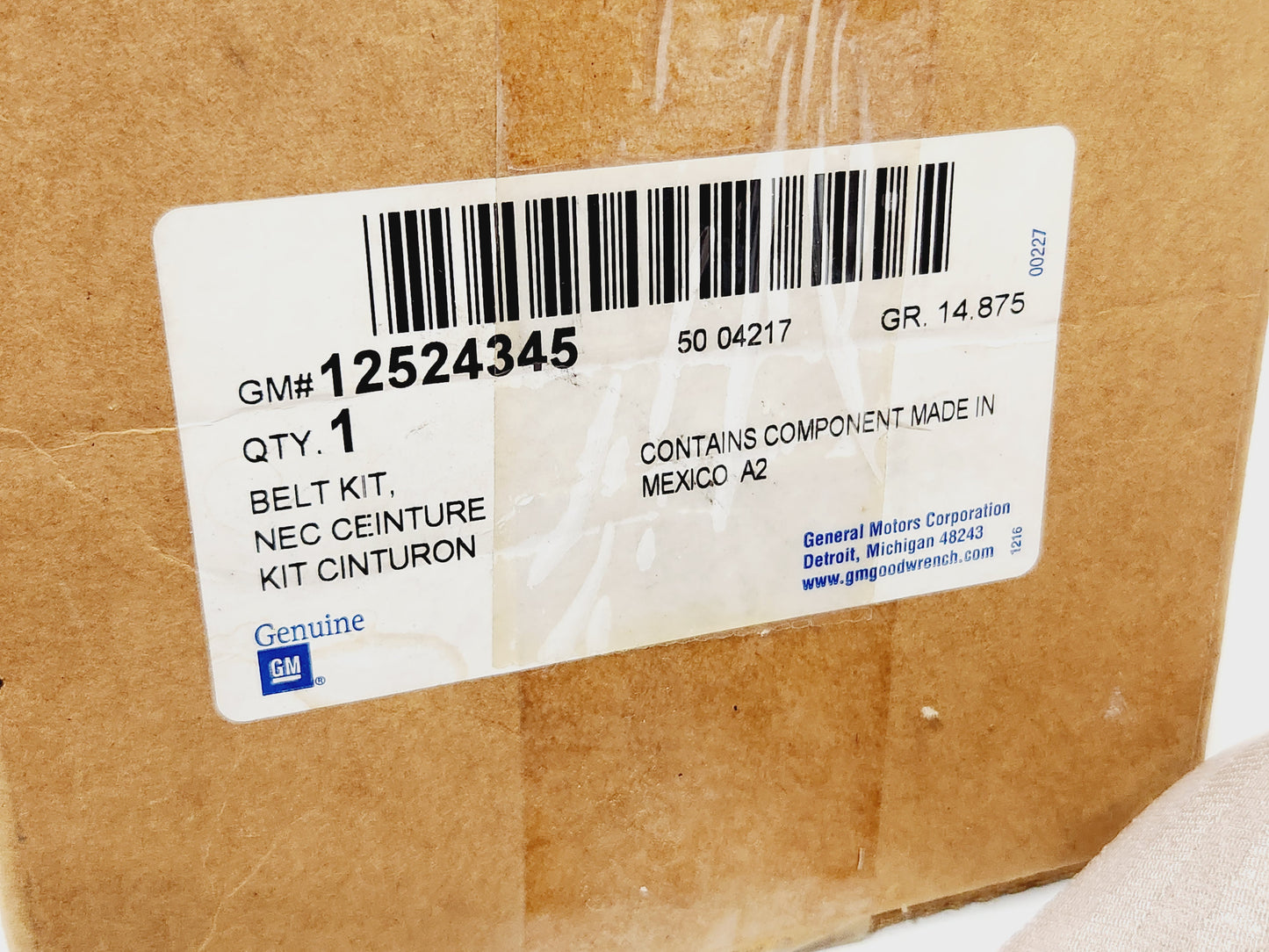 1995-1996 Chevy Corvette Coupe Driver Side Seat Belt Tan Brown OEM GM 12524345