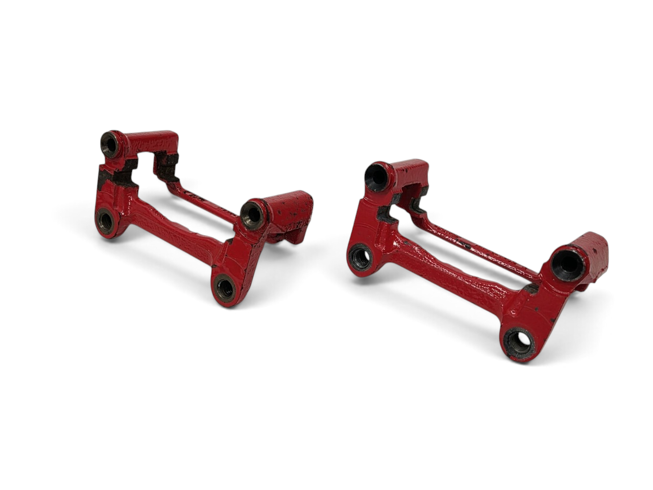 Send it Auto Parts OEM GM rear brake caliper brackets for 2001-2004 Corvette C5 with red painted finish