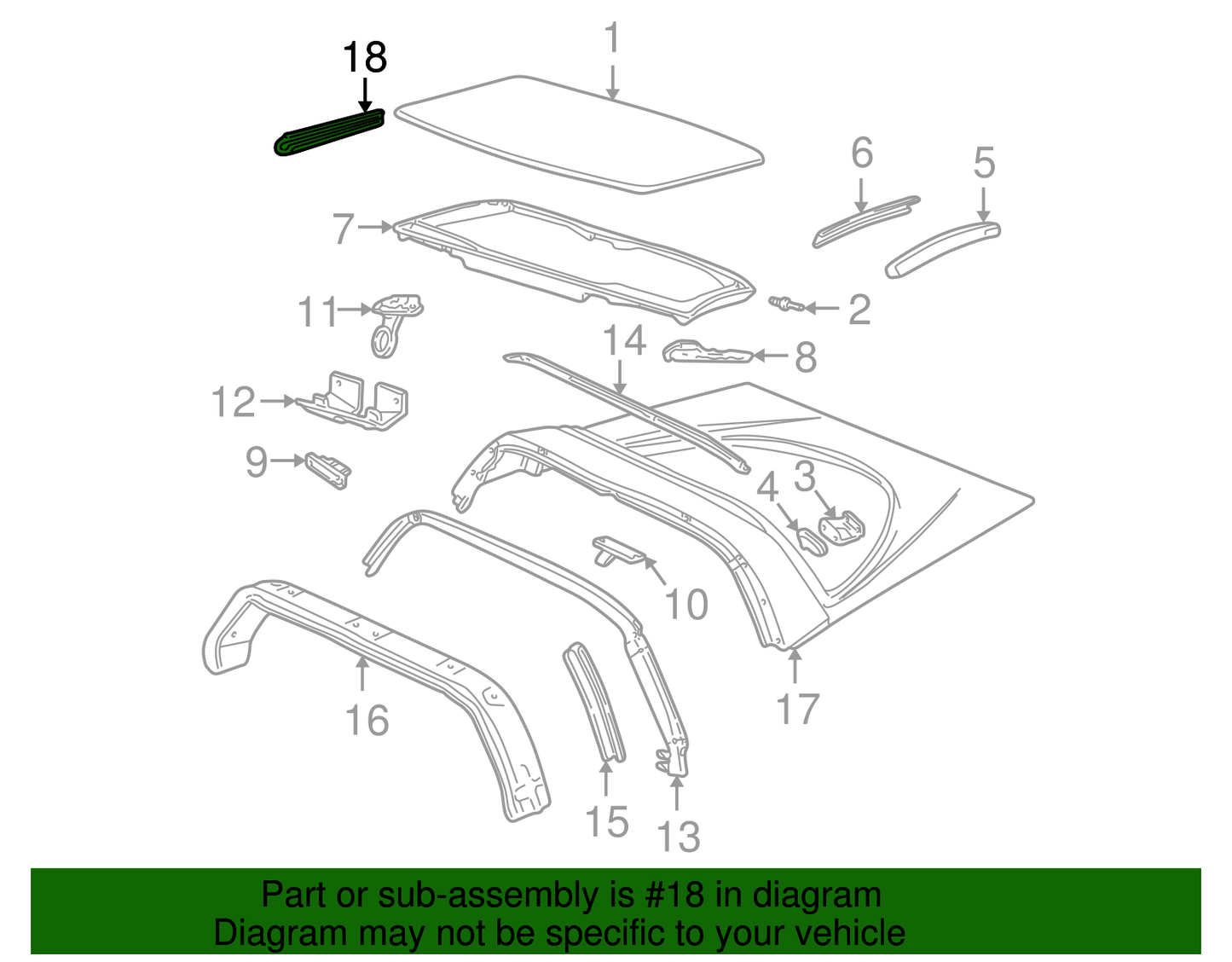 1997-2004 Chevy Corvette C5 Lift off panel targa C5 reveal moldings OEM GM