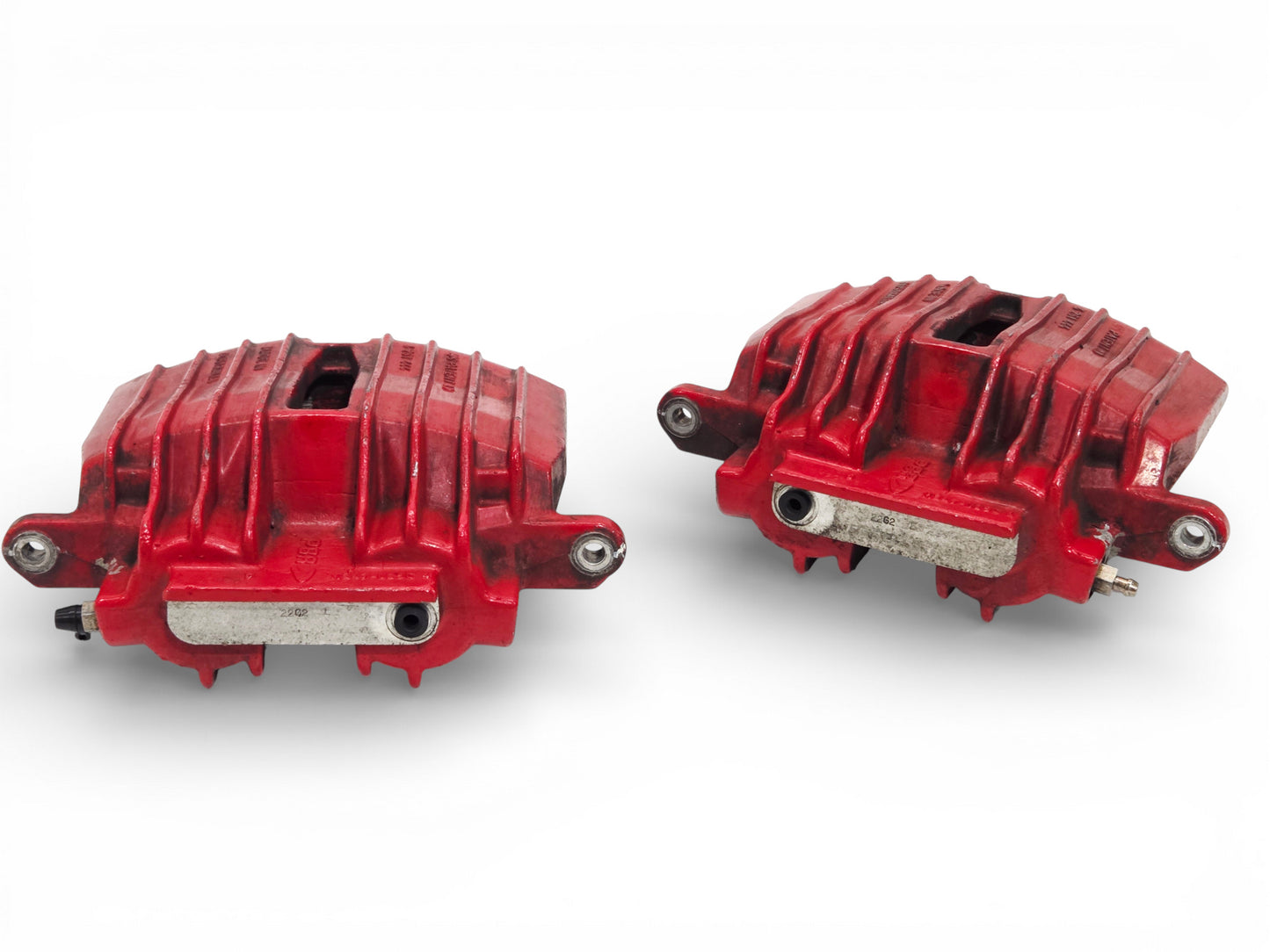 1997-2004 Chevy Corvette C5 Z06 Red Front Brake Calipers Pair OEM GM