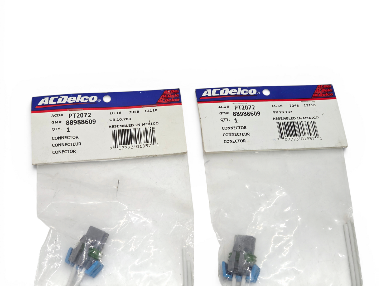 1997-2004 Corvette C5 Window Regulator Motor Connector OEM GM - Pair of 2