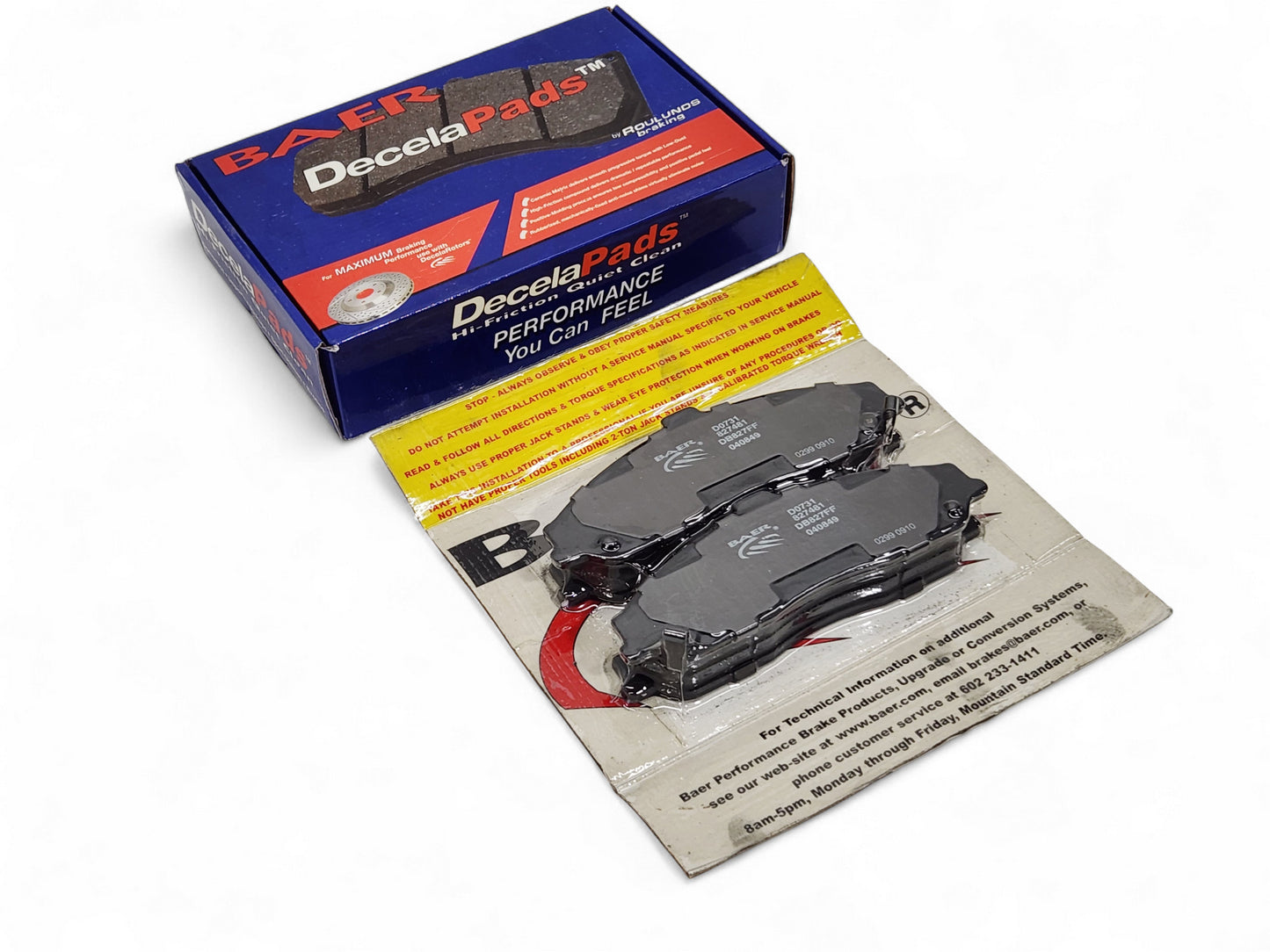 1997-2004 Corvette C5 and C6 Base - Baer Decela Front Brake Pads D0731