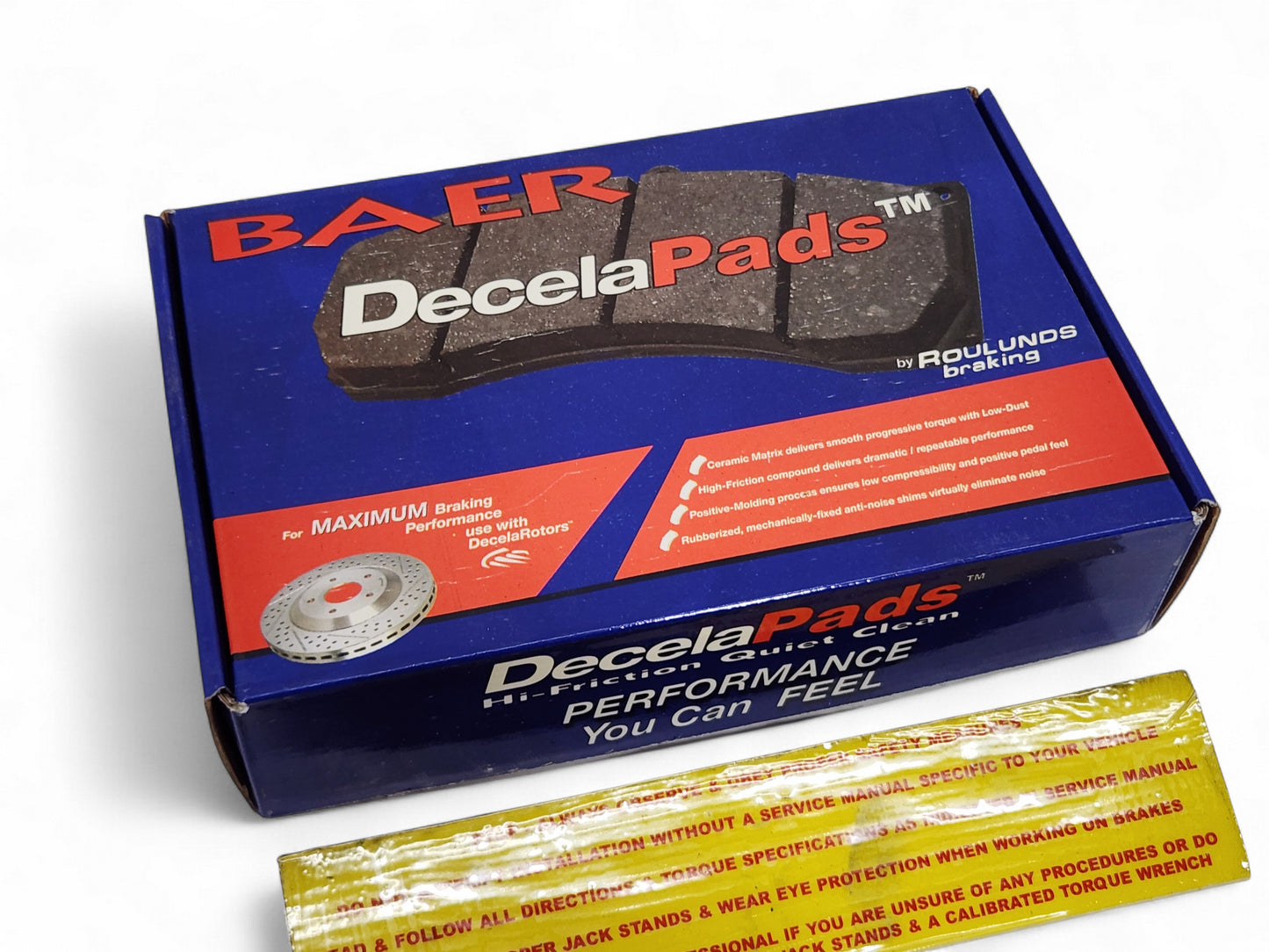 1997-2004 Corvette C5 and C6 Base - Baer Decela Front Brake Pads D0731