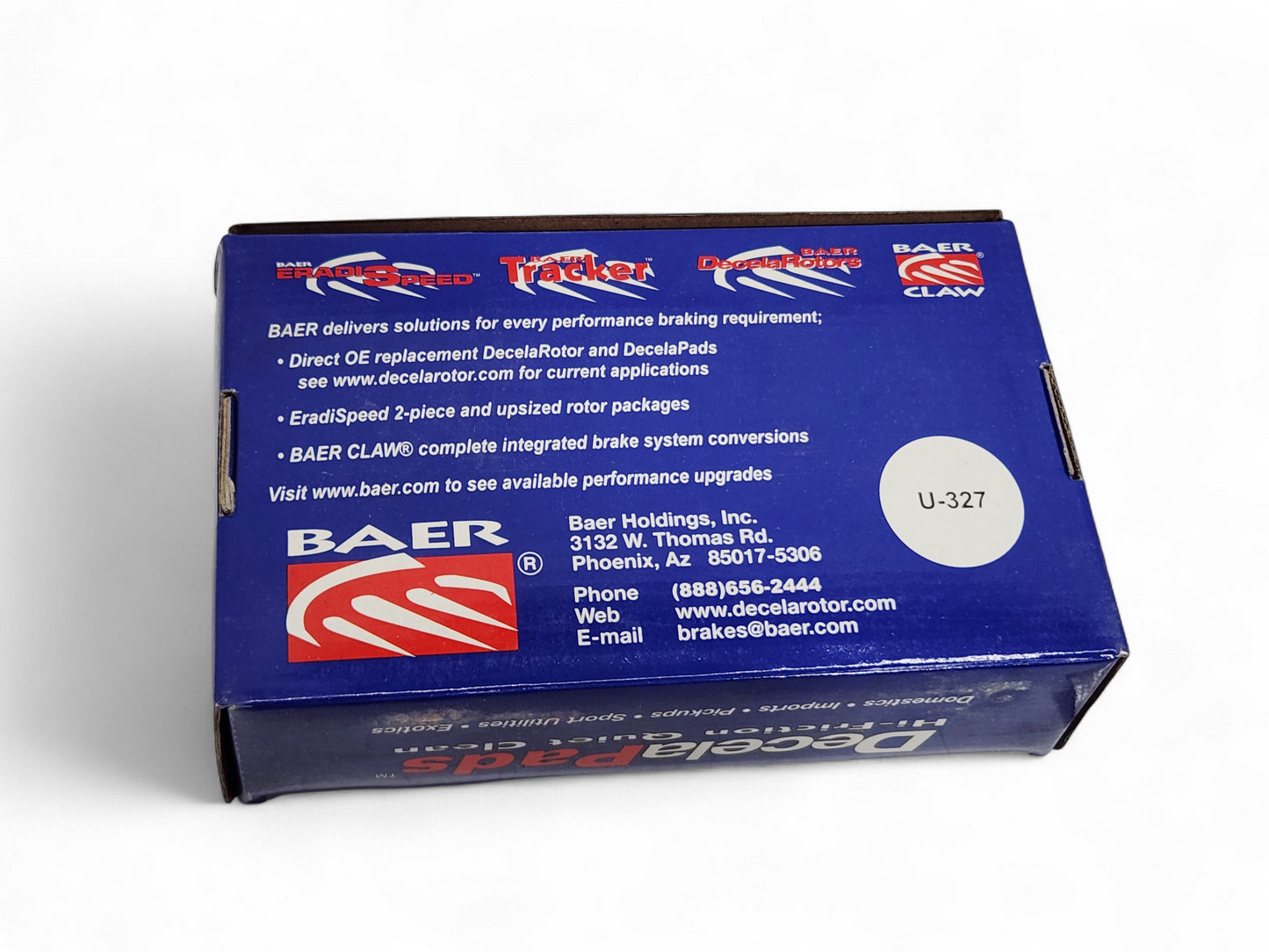 1997-2004 Corvette C5 and C6 Base - Baer Decela Rear Brake Pads D0732