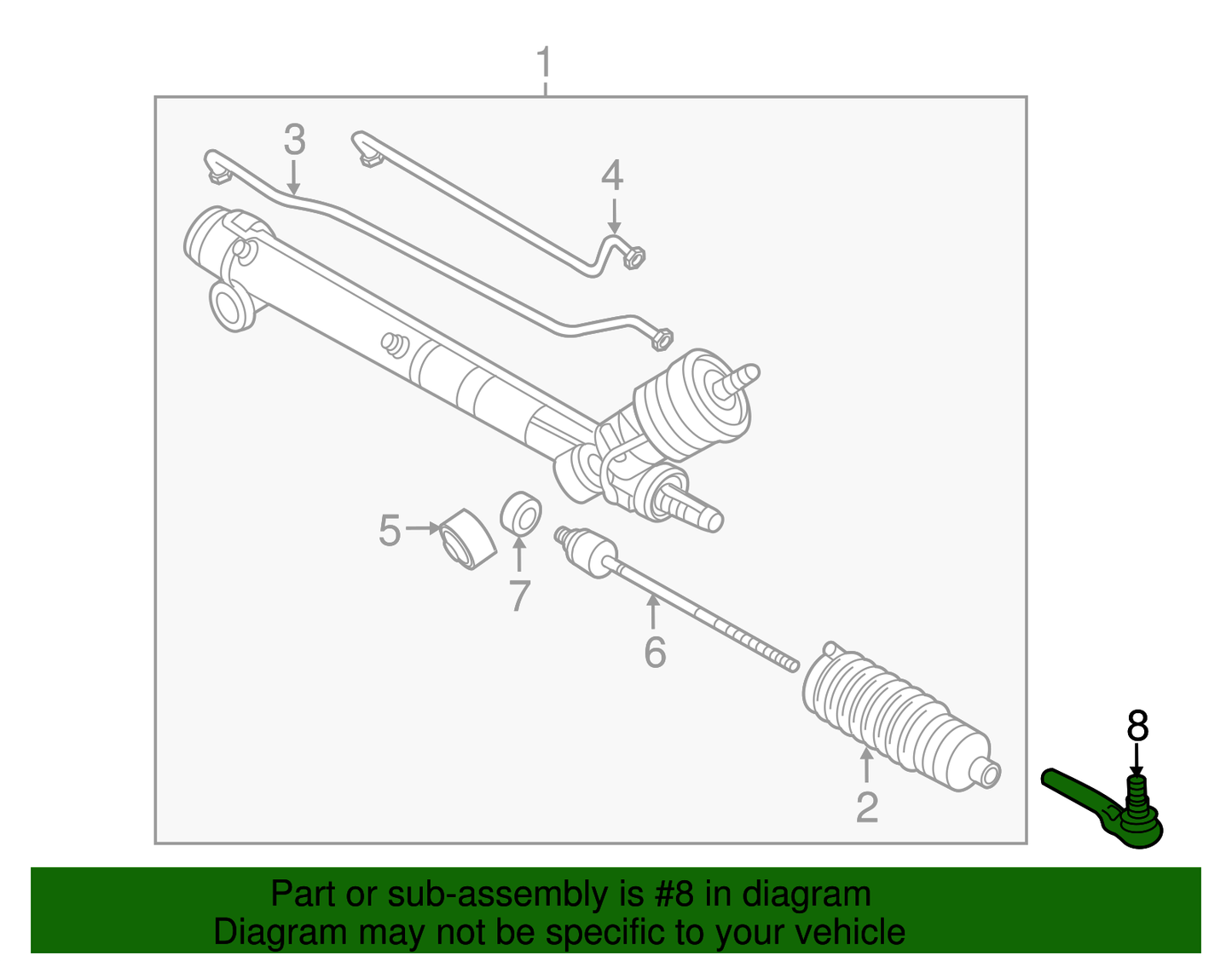 1997-2013 Chevy Corvette XLR Front Outer Tie Rod End OEM GM 26086581