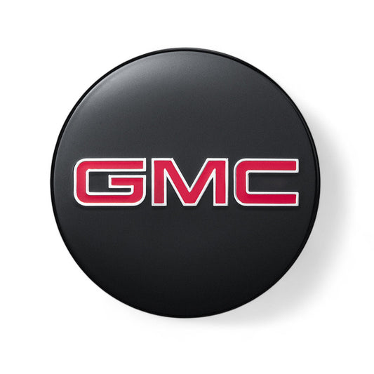 1 x OEM GM 3.25" 83mm Center Caps in Black with Red GMC Logo 84375185