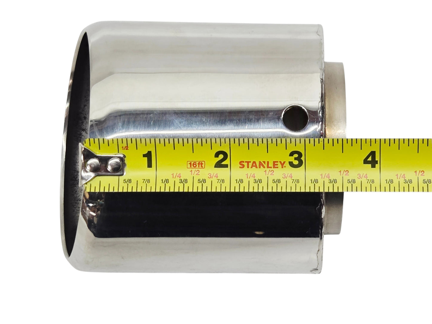 2.5 to 3.5 Inch Polished Exhaust Tip 4" Long