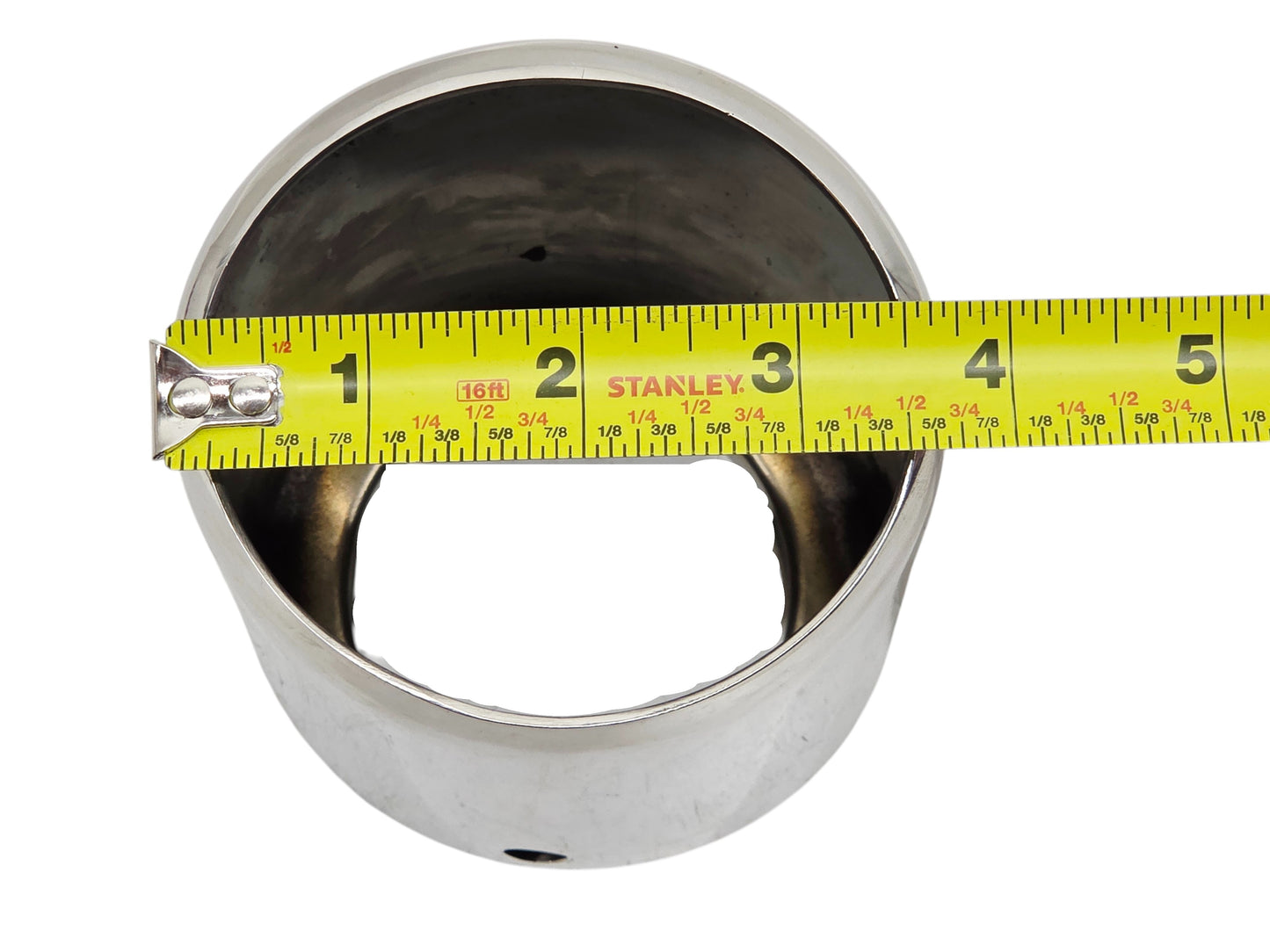 2.5 to 3.5 Inch Polished Exhaust Tip 4" Long
