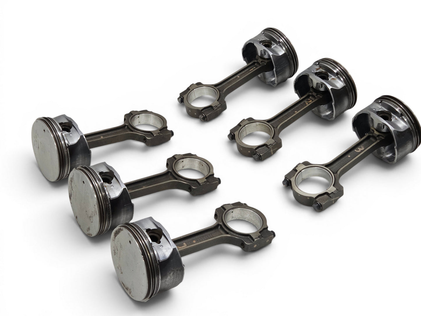 2002-2007 LS2 LQ9 6.0L Pistons and Connecting Rods OEM GM - Lot of 6